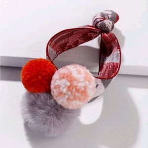 Colorful Pom Pom Hair Tie *2/12$